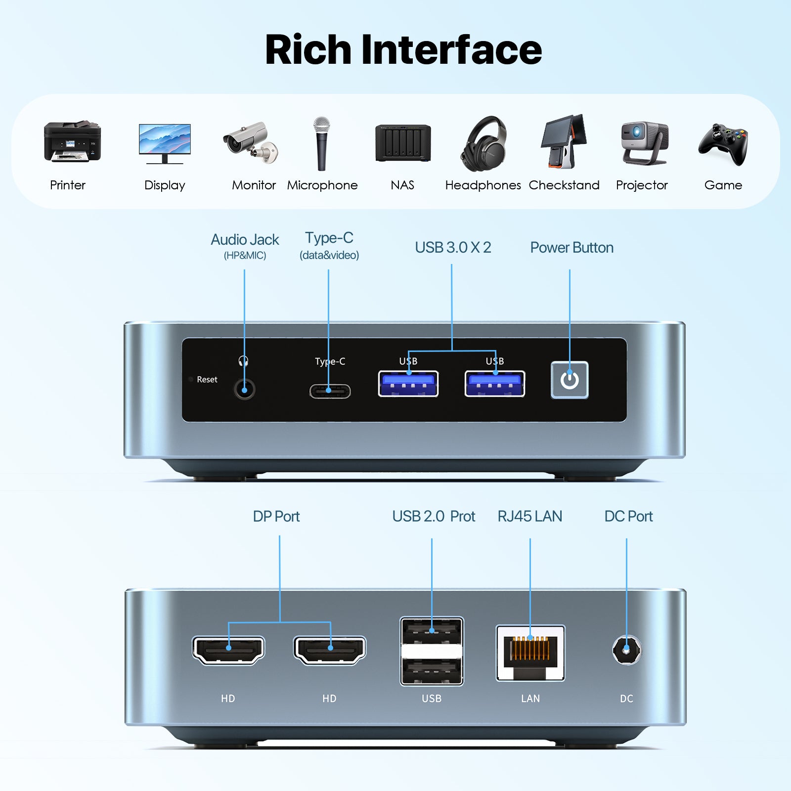 PELADN Intel Twin Lake N150 Mini PC