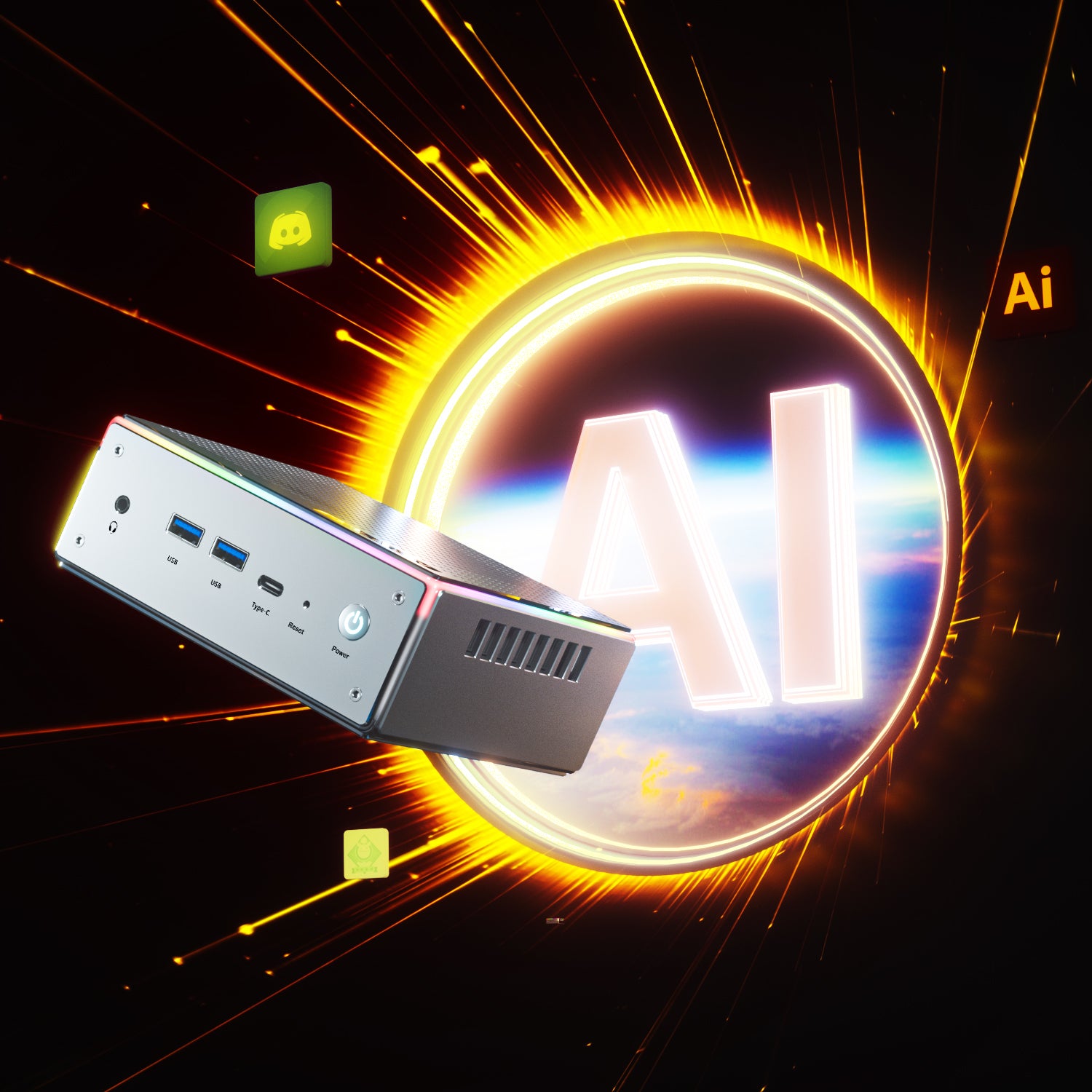 PELADN MINI PC AMD RYZEN 7 7840HS