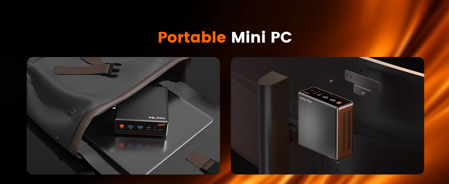 Peladn WO4 AMD Ryzen 5 7640HS Mini PC Portable mini PC with power adapter