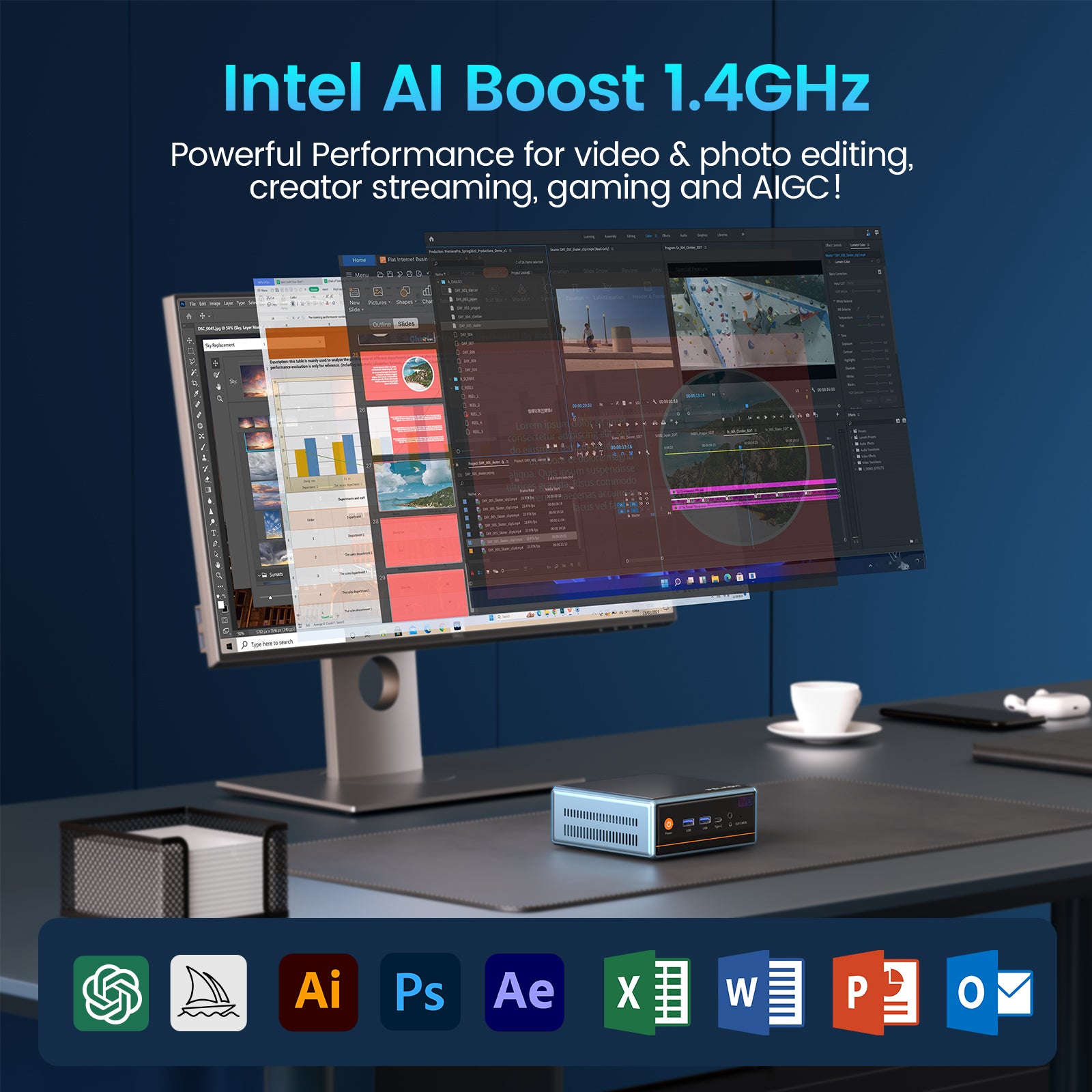 PELADN WO4 Intel® Core™ Ultra 5 155H Mini PC