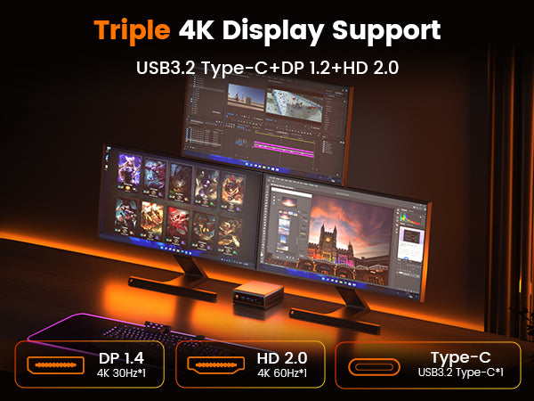 PELADN WO4 AMD Ryzen 5 5600H Mini PC